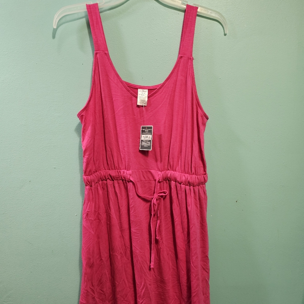 Pink Drawstring Sleevless Dress - Picture 5 of 7
